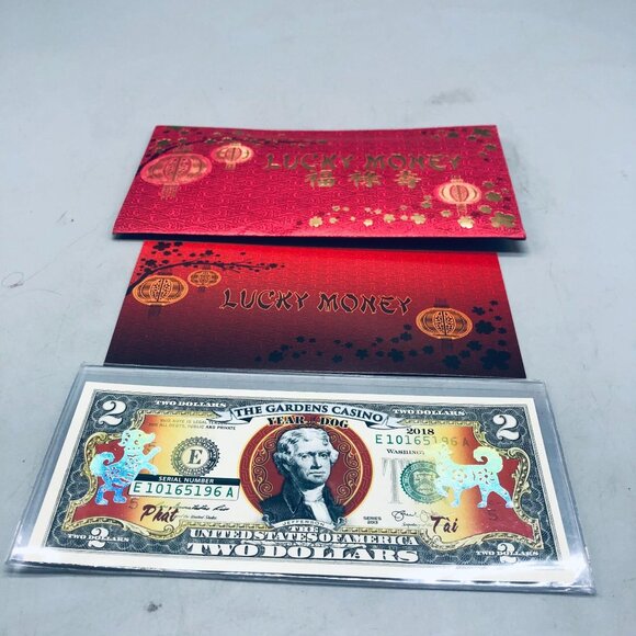 Year of the dog 2018 US bank note $2 US bill lucky money Chinese new year READ - Picture 2 of 6